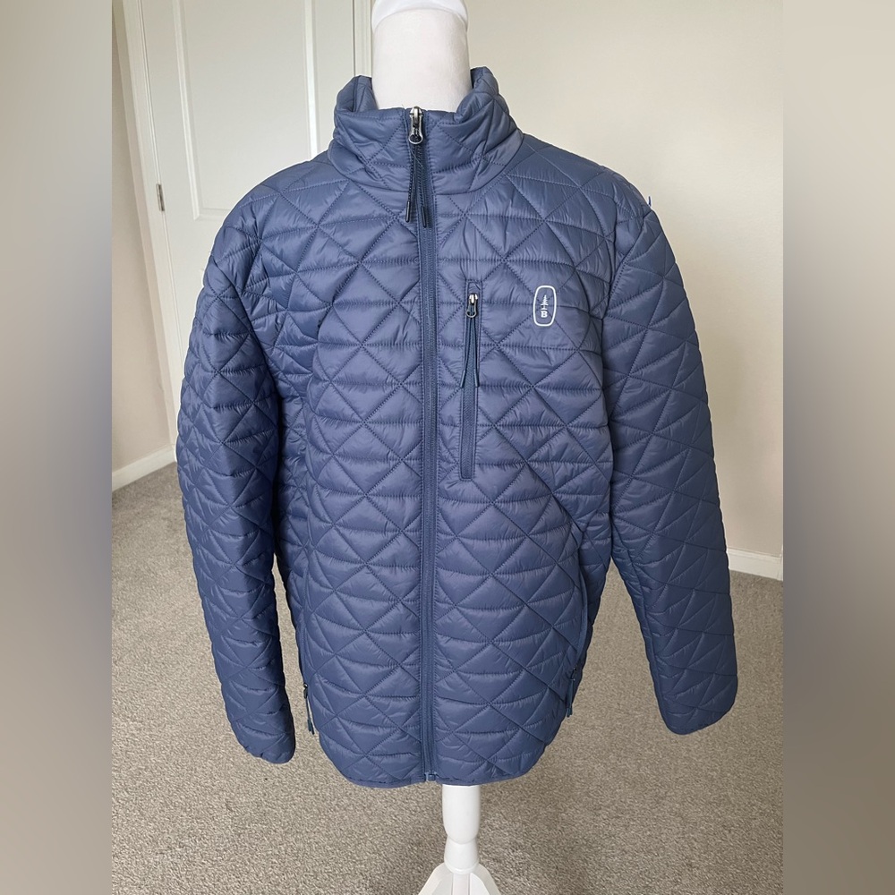 NWOT Bass Delta Diamond Quilted Puffer Mens Packable Jacket Size Large